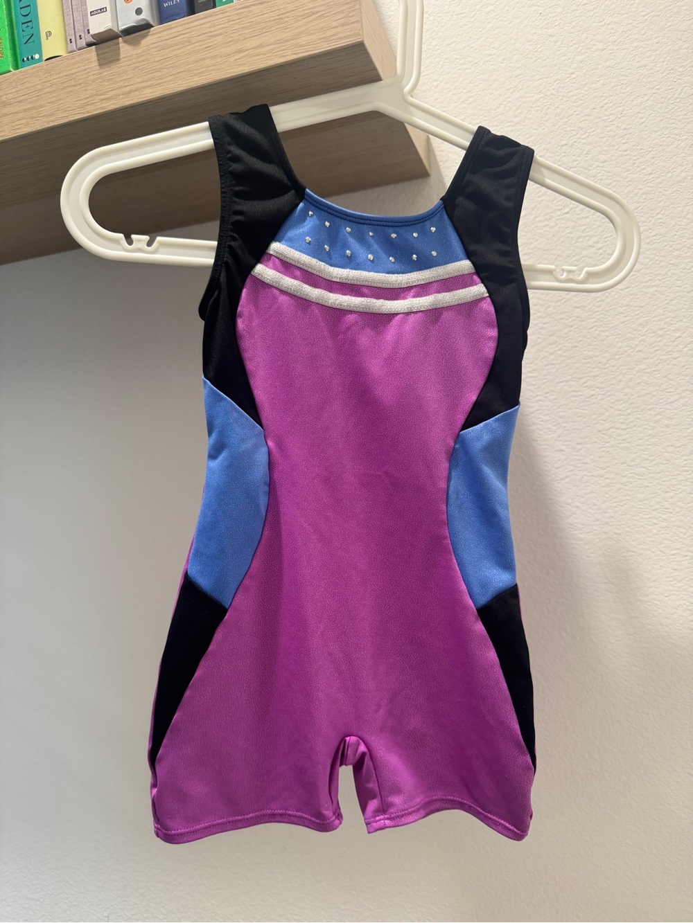 Danskin Girls Purple and Blue Athletic One-Piece gymnastics